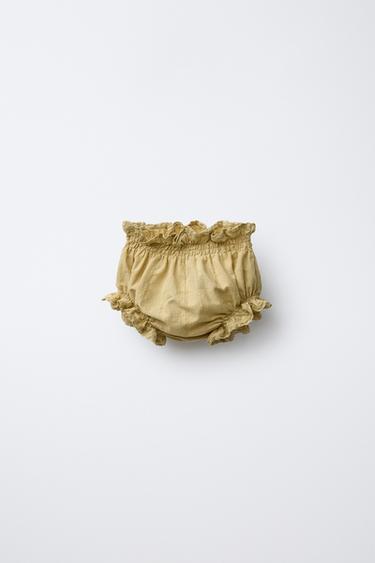 Zara Трусы с вышивкой и кружевом