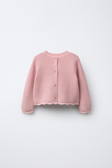 Zara Вязаный кардиган с волнами купить с доставкой.