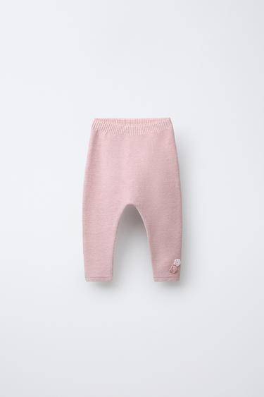 Zara Трикотажные брюки с цветами, связанными крючком купить с доставкой.
