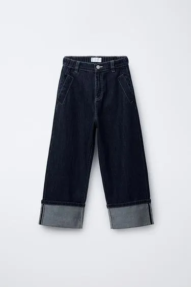 Джинсы WIDE FIT с отворотами