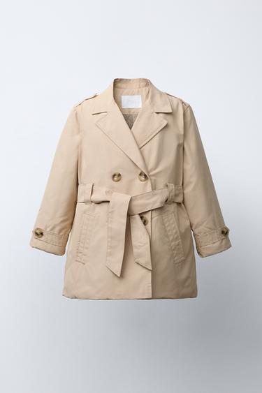 Zara Стеганый тренч с поясом купить с доставкой.