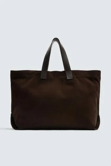 Сумка SHOPPER LIMITED EDITION из кожи с замшевой отделкой