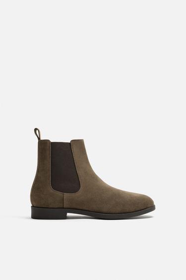 Zara Кожаные сапоги челси купить с доставкой.