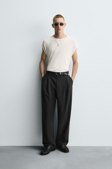 Zara Брюки WIDE FIT со складками