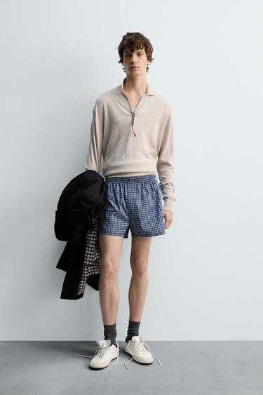 Zara Трусы-боксеры из поплина в клетку - LIMITED EDITION