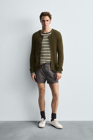 Zara Трусы-боксеры из поплина в клетку - LIMITED EDITION