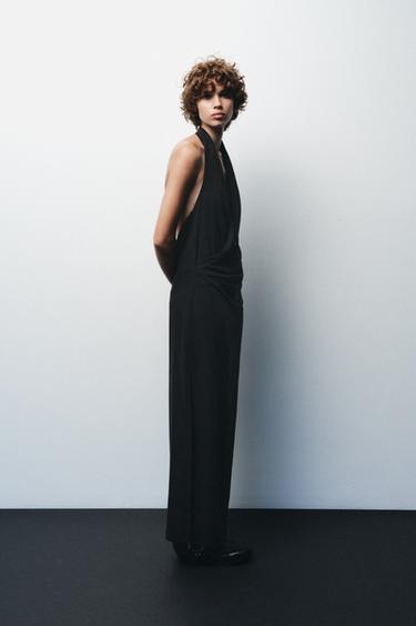 Zara Платье миди из струящейся ткани со сборками купить с доставкой.