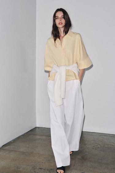 Zara Рубашка из поплина — ZW COLLECTION