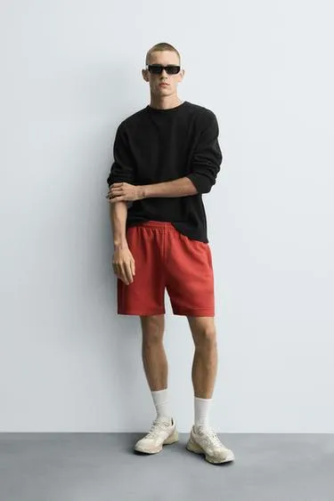 Шорты-бермуды JOGGER с эффектом потертости