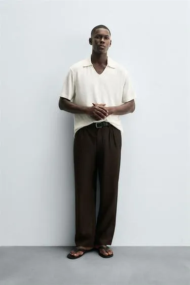 Трикотажное поло из конопли и вискозы- Заказать в России