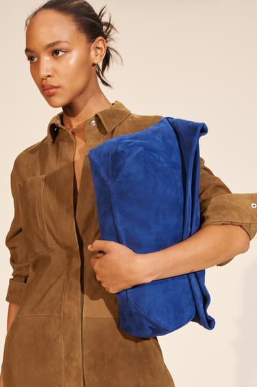 Zara Макси клатч из замши LIMITED EDITION