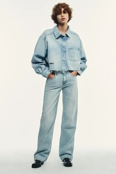 Джинсы TRF WIDE LEG со средней посадкой