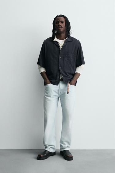 Zara Жаккардовая рубашка в полоску