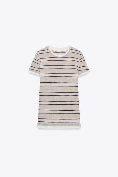 Zara Футболка двойная в полоску