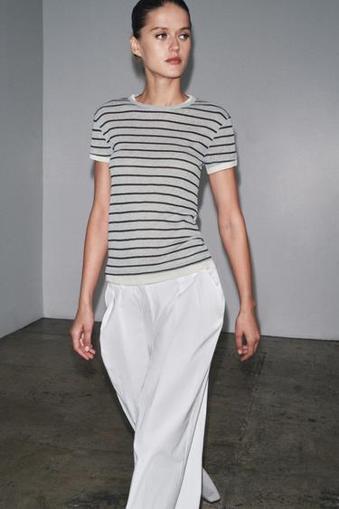 Zara Футболка двойная в полоску