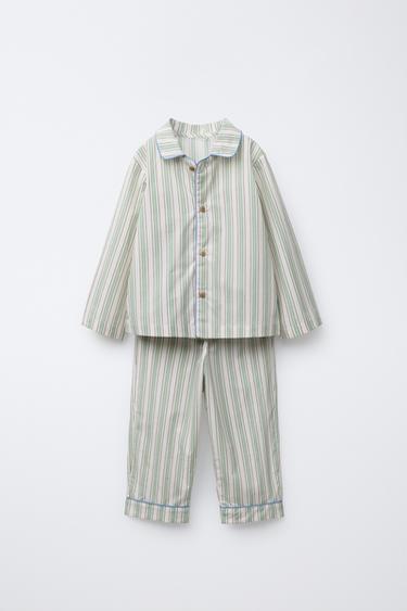 Zara 3–6 лет/пижама: рубашка и брюки в полоску