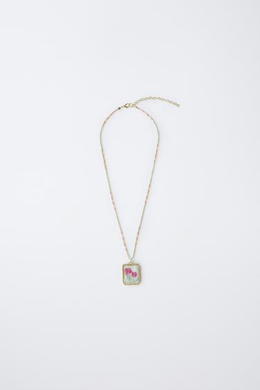 Zara Ожерелье с бусинами и подвеской