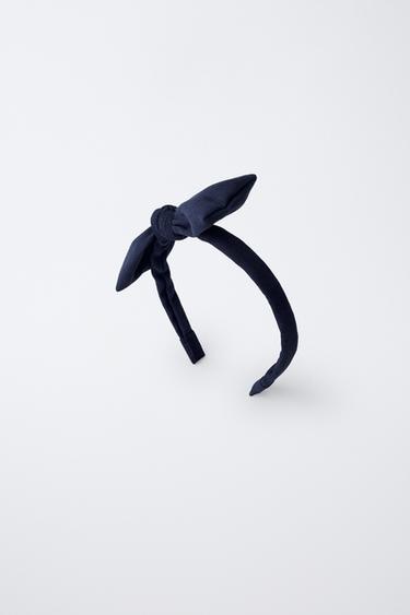 Zara Ободок с бантом из ткани пике