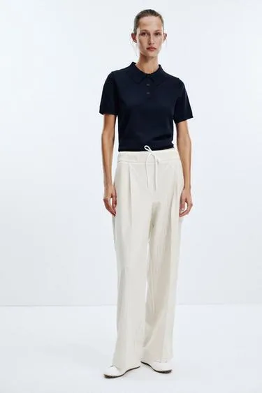 Брюки WIDE LEG с двойным поясом