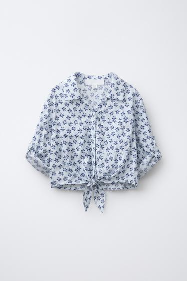 Zara Рубашка с принтом в виде узла купить с доставкой.