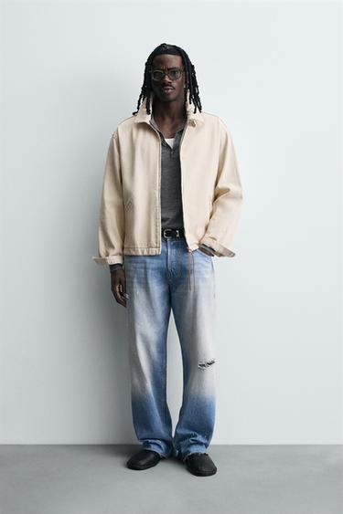 Zara Джинсовая куртка на молнии