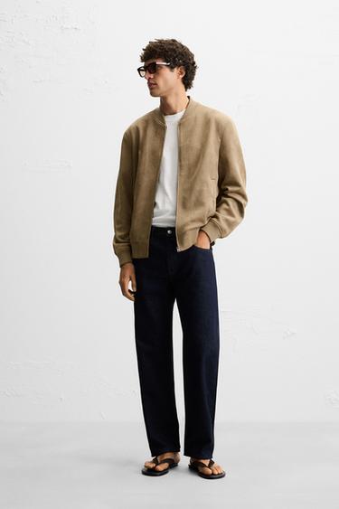 Zara Бомбер из искусственной замши купить с доставкой.