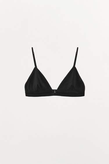 Zara Бралетт из модала с треугольными чашками купить с доставкой.
