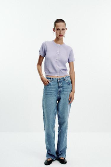Zara Трикотажный кардиган с бусинами купить с доставкой.