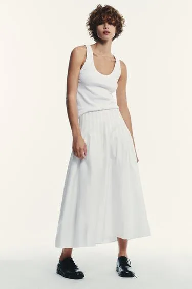 Юбка миди со складками- Заказать в России