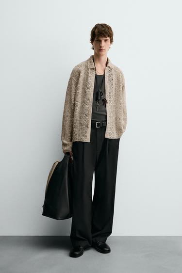 Zara Куртка-рубашка кроше купить с доставкой.