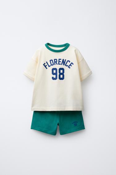 Zara Спортивный комплект для бега, футболка и бермуды