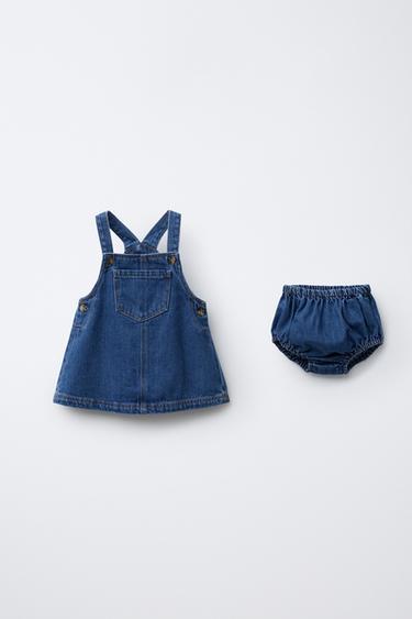 Zara Джинсовый сарафан и трусики купить с доставкой.