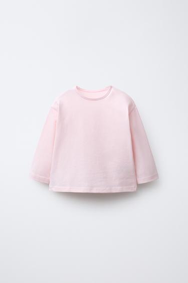 Zara Однотонная футболка с длинными рукавами