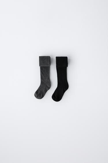 Zara Черные гладкие колготки