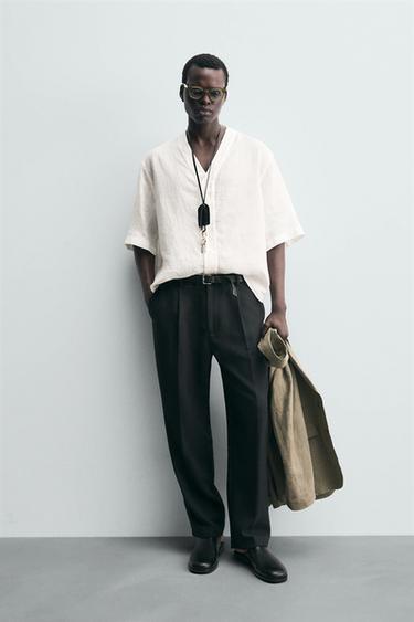 Zara Рубашка из 100% льна