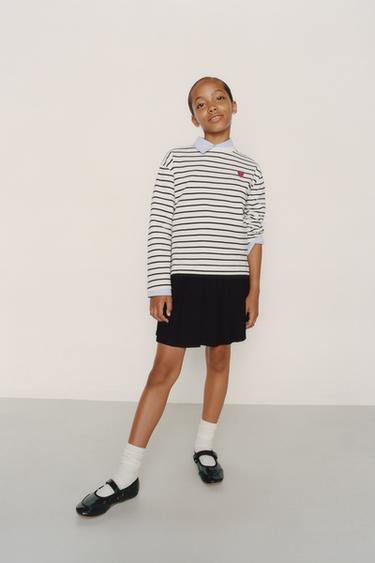 Zara Футболка в полоску с сердцем