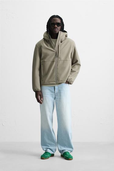 Zara Куртка из высокотехнологичной ткани с флисовой отделкой