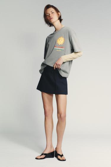 Zara Юбка-шорты с ремнем