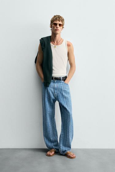 Zara Майка с контрастной декоративной строчкой