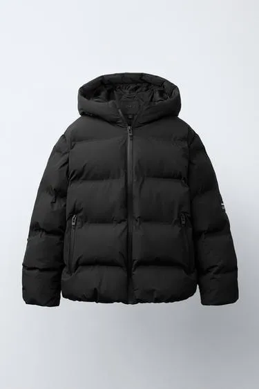 Стеганое пальто с нашивкой WATER REPELLENT