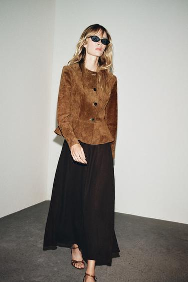 Zara Юбка-миди из льна