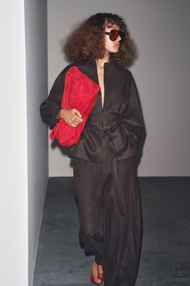 Zara Брюки-баллоны из 100% льна ZW COLLECTION