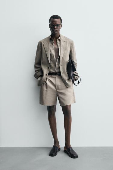 Zara Шорты-бермуды RELAXED FIT со складками купить с доставкой.