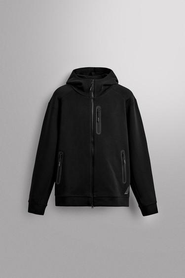 Zara Техническая толстовка с капюшоном на молнии купить с доставкой.