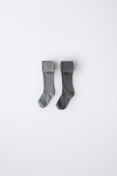 Zara Набор из двух однотонных колготок купить с доставкой.