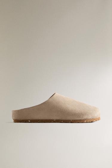 Zara Минималистичные кожаные мюли купить с доставкой.