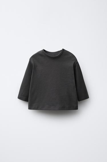 Zara Однотонная футболка с длинными рукавами