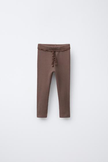 Zara Вафельные легинсы с кружевом
