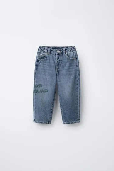 Джинсы BAGGY с текстом