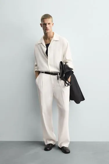 Рубашка RELAXED FIT из струящейся ткани